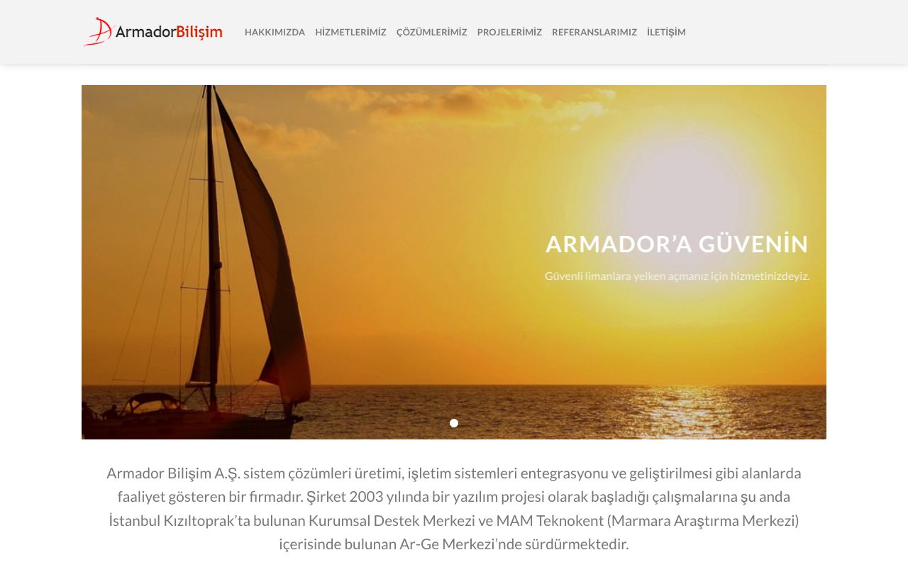 Armador Bilişim Web Tasarım Projesi