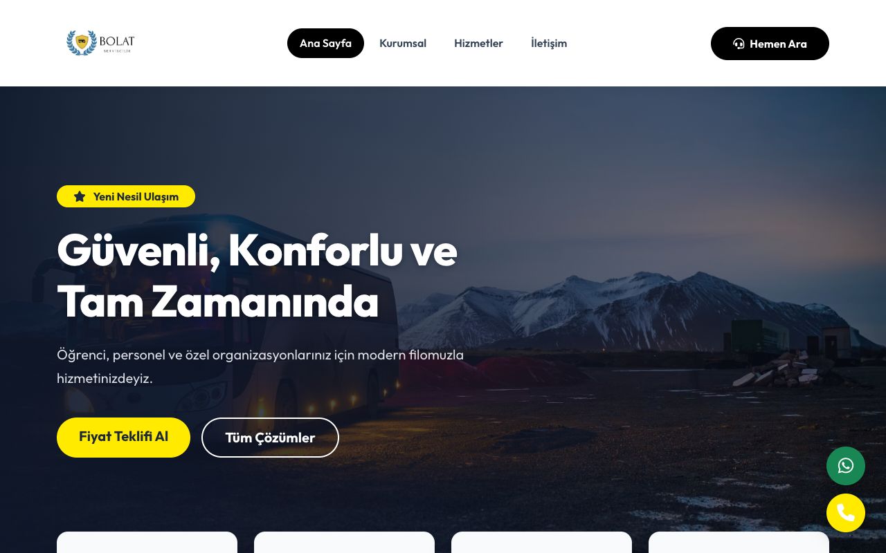 Bolat Serviscilik Web Tasarım Projesi