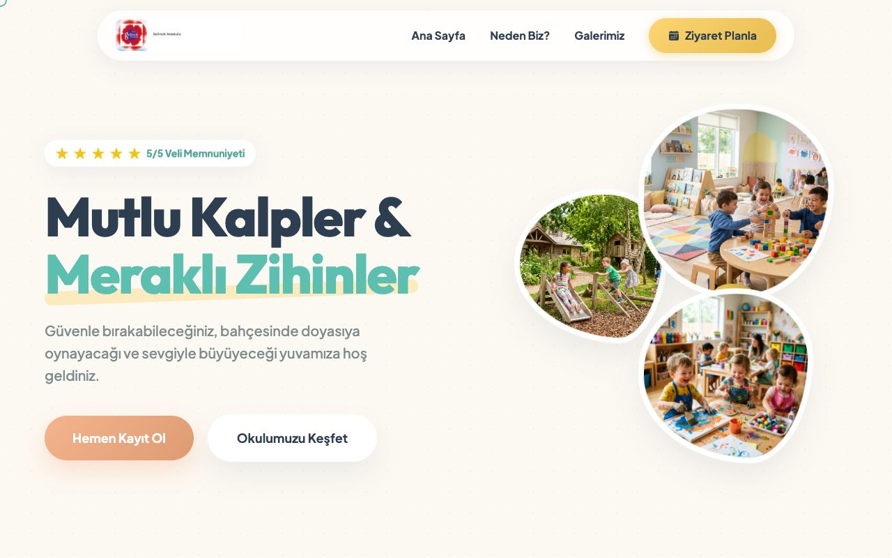 Gelincik Anaokulu Web Tasarım Projesi