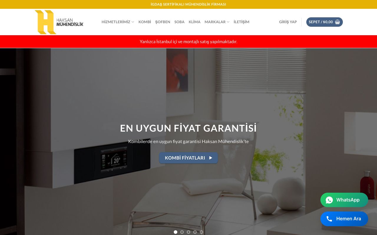 Haksan Mühendislik Web Tasarım Projesi