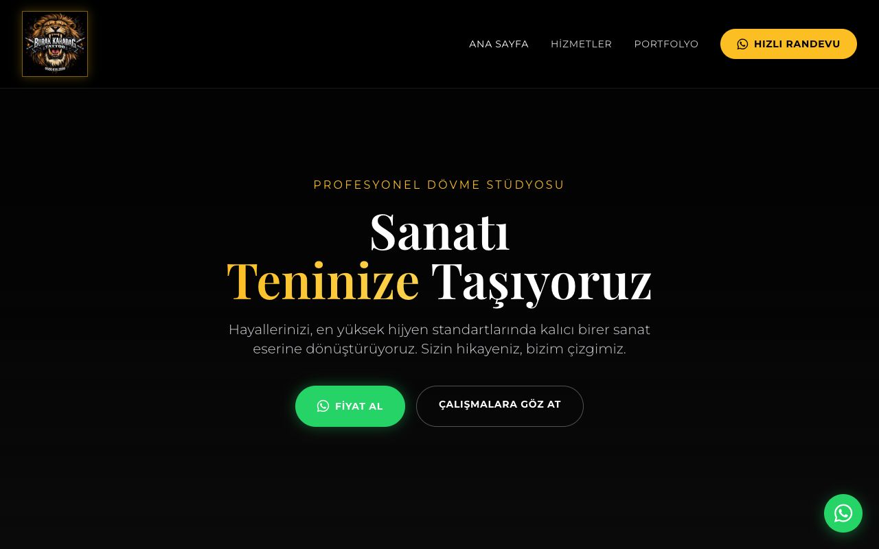 Karadağ Tattoo Web Tasarım Projesi