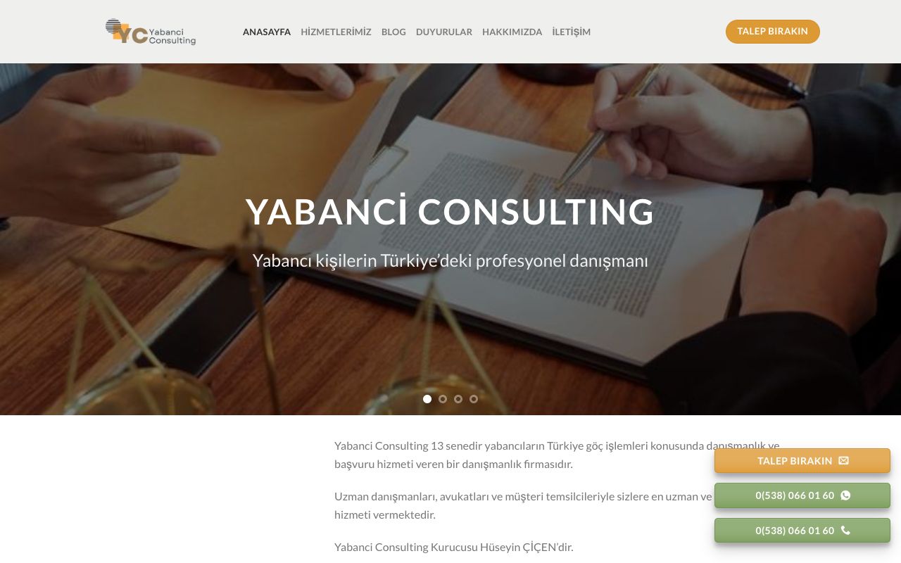 Yabancı Consulting Web Tasarım Projesi