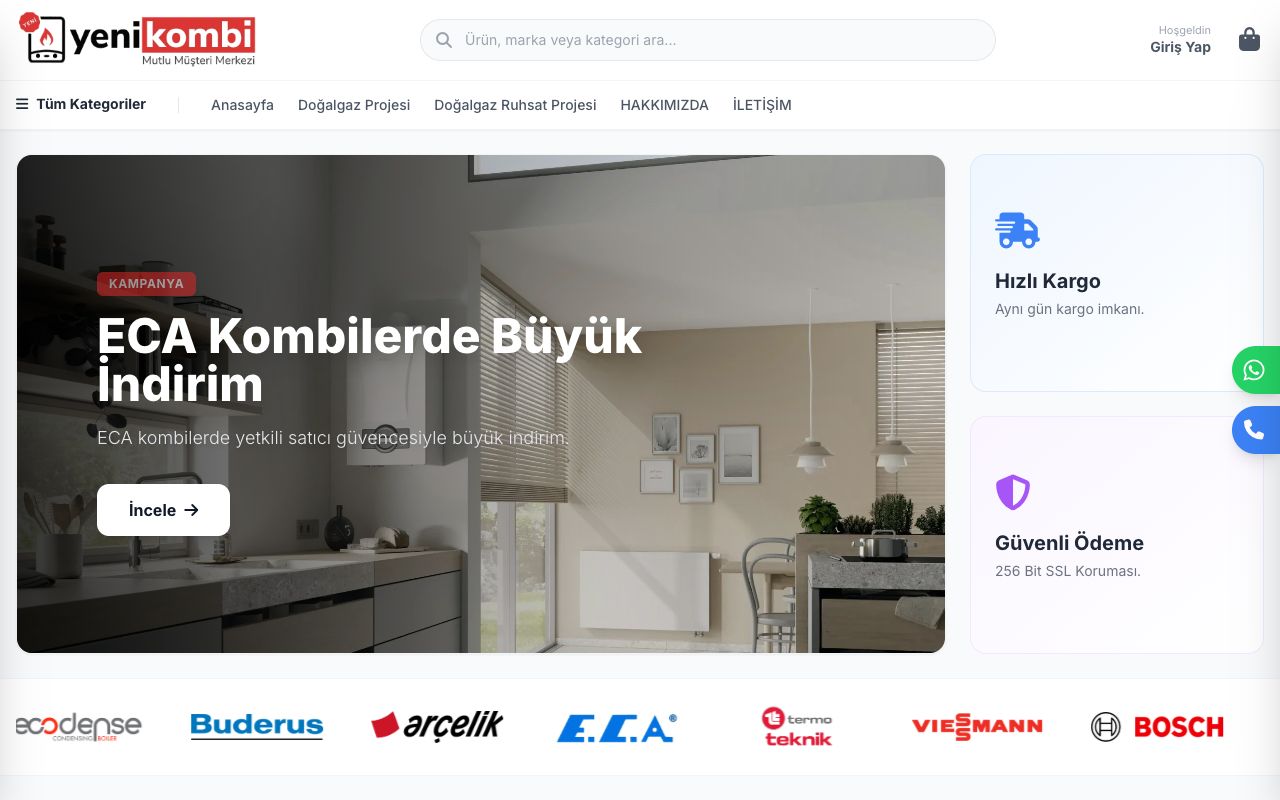Yeni Kombi Web Tasarım Projesi
