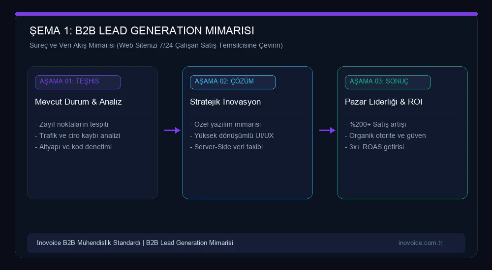 B2B Lead Generation: Web Sitenizi 7/24 Nitelikli Müşteri Adayı Toplayan Bir Satış Temsilcisine Dönüştürün Stratejik Süreç ve Veri Akış Mimarisi