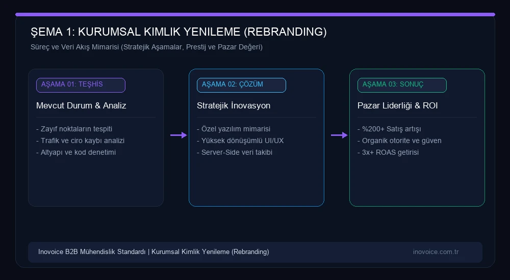 Kurumsal Kimlik Yenileme (Rebranding): Ne Zaman Yapılmalı, Stratejik Aşamaları ve Marka Otoritesi Stratejik Süreç ve Veri Akış Mimarisi