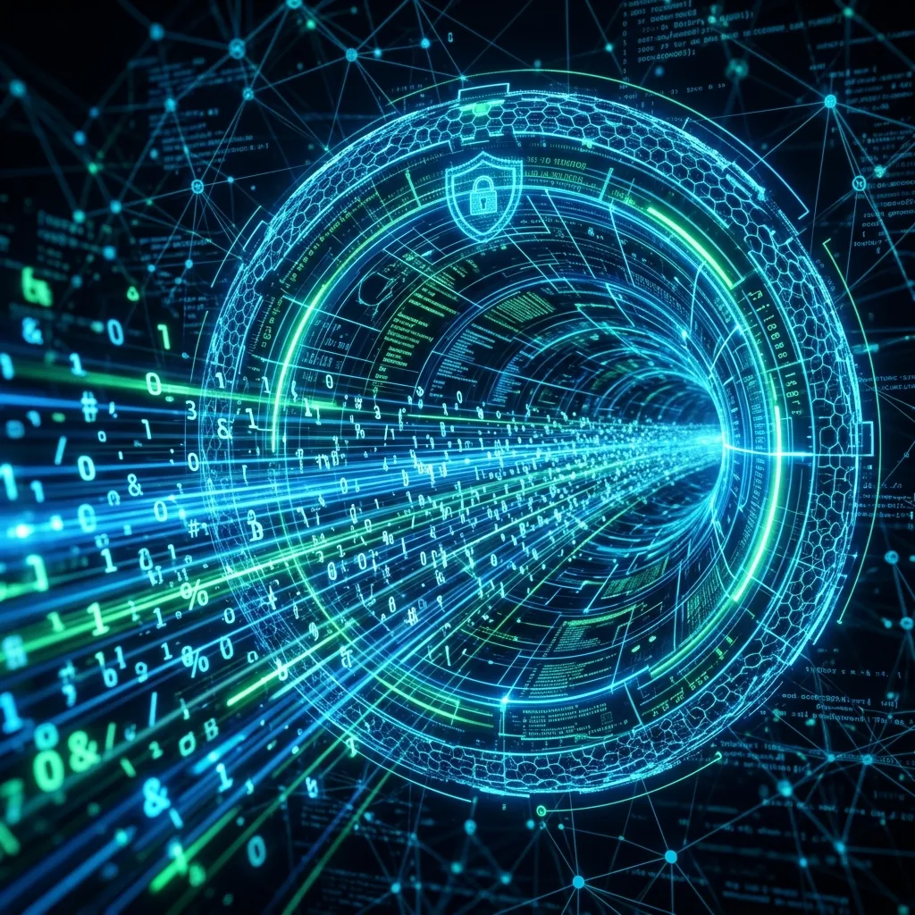 Encrypted digital data tunnel for secure IT infrastructure