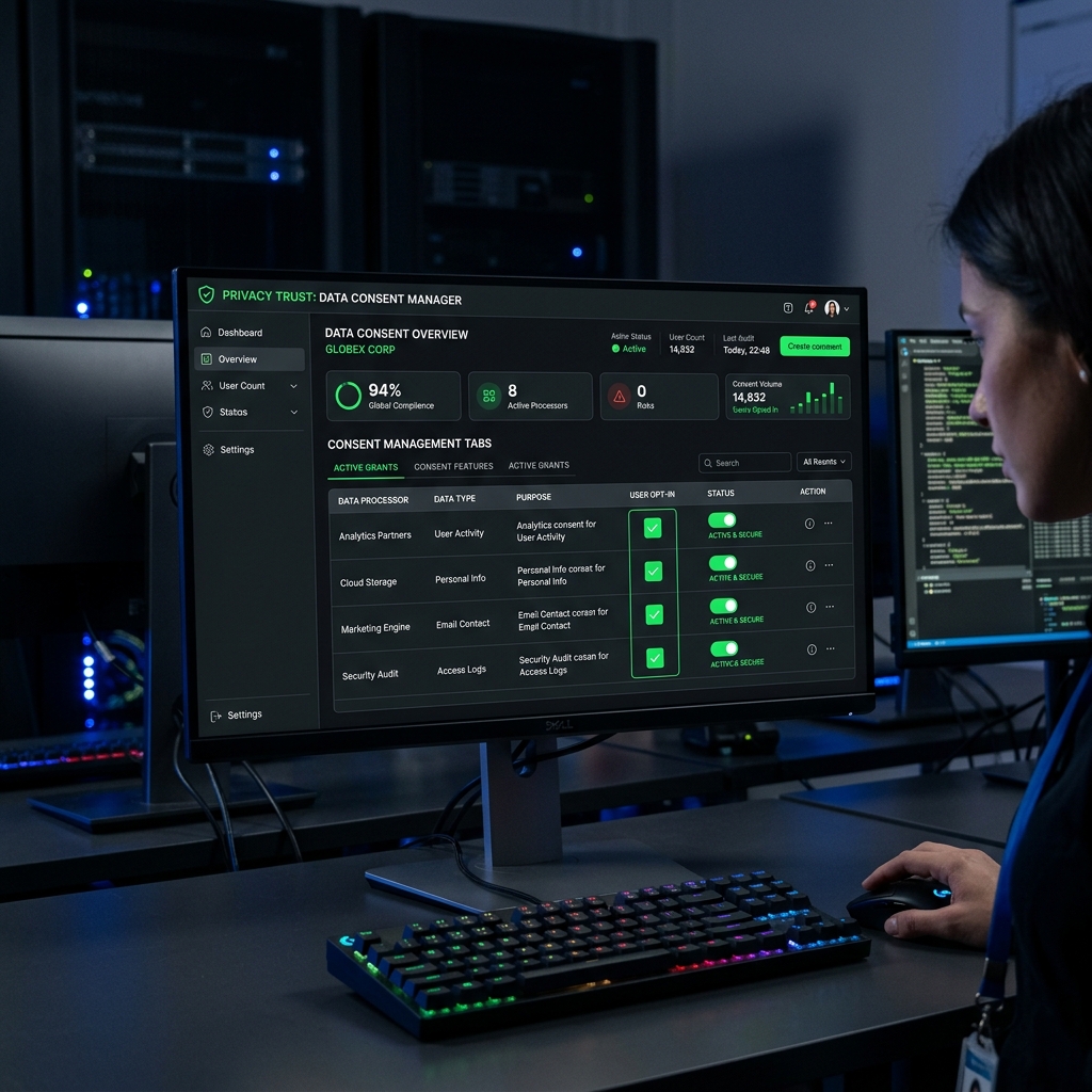 Modern B2B A&ccedil;ık Rıza Y&ouml;netimi Yazılımı Paneli ve Raporlama Dashboardu