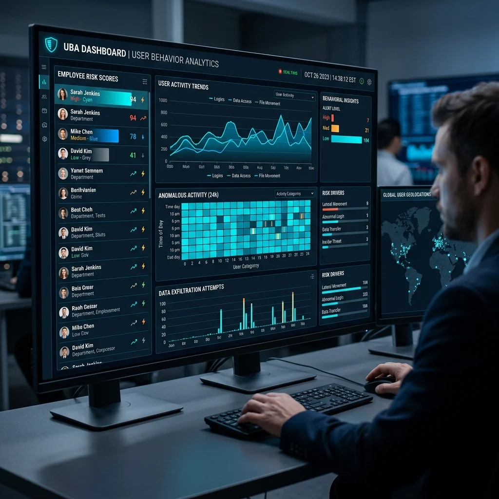 Safetica UEBA ve Davranışsal Analiz Dashboard