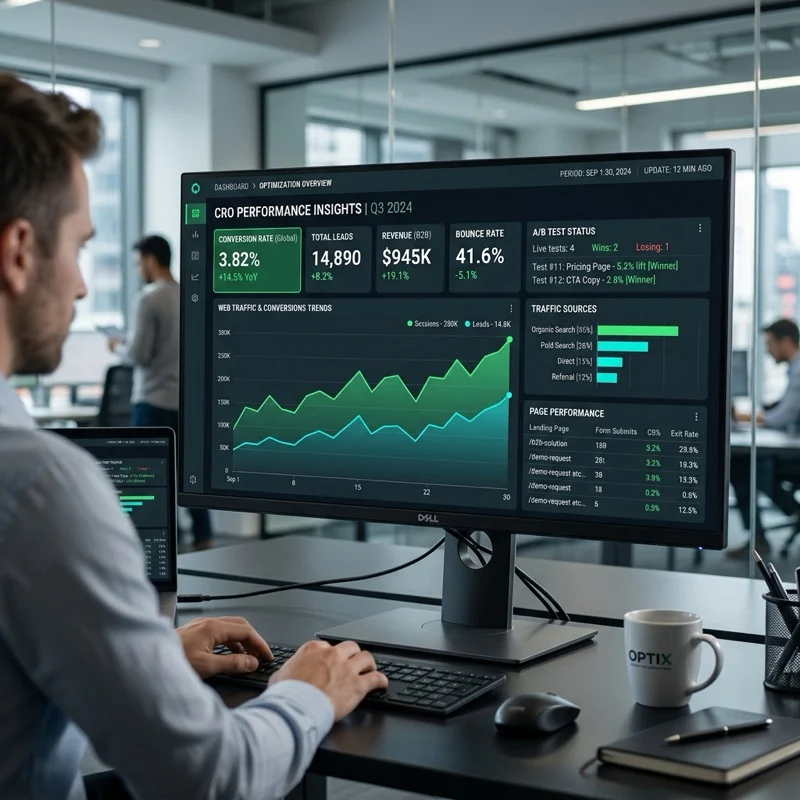 kurumsal web tasarım - D&ouml;n&uuml;ş&uuml;m Oranı Optimizasyonu (CRO) Dashboard